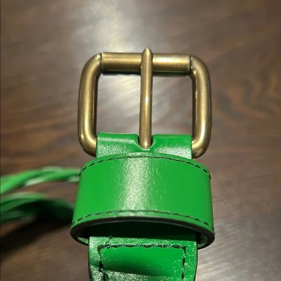 Green Braided Women's Belt - Picture 3 of 5
